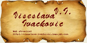Višeslava Ivačković vizit kartica